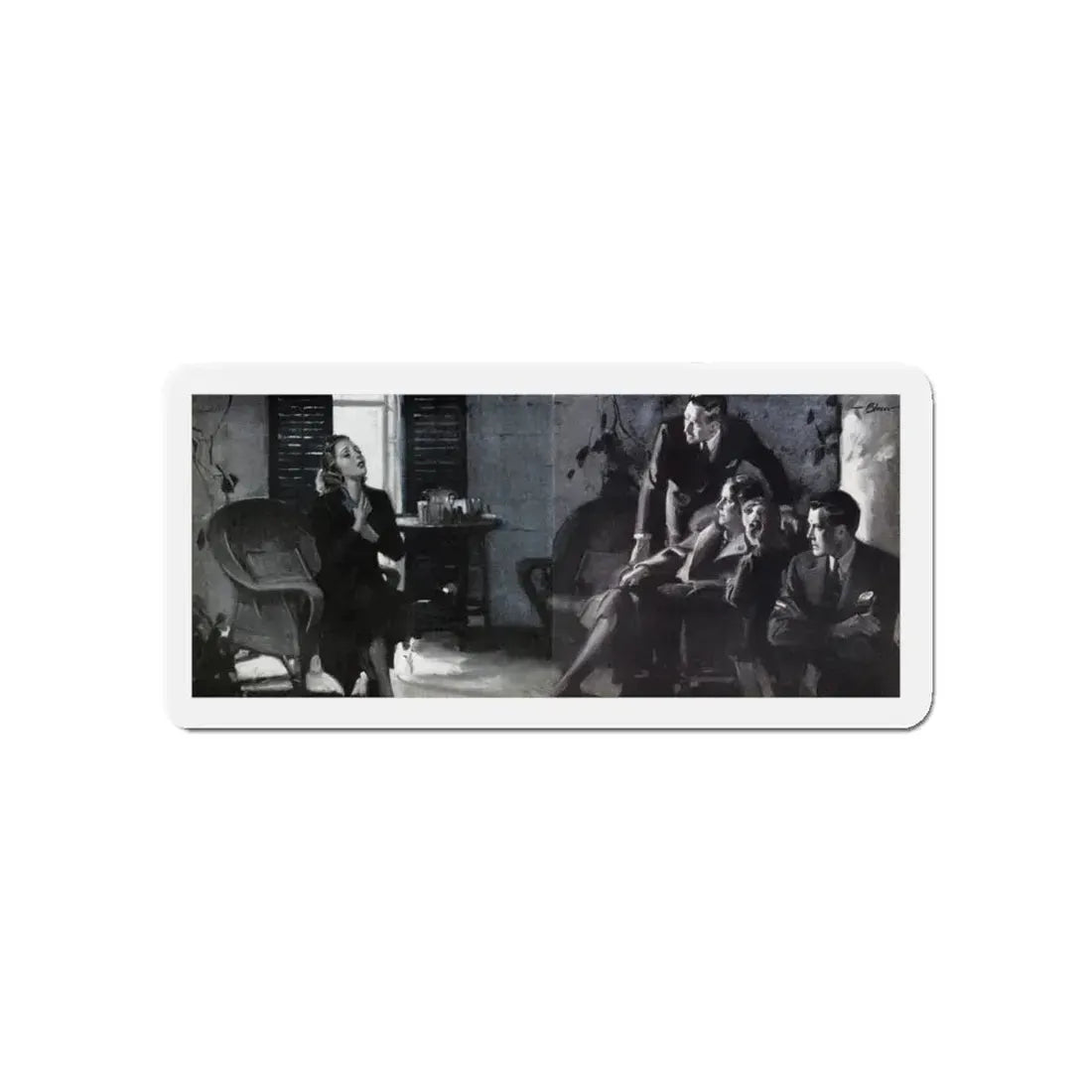 Other Kinds of Christmas (3), Rebook, January 1938 (Magazine Illustration) Refrigerator Magnet - The Sticker Space