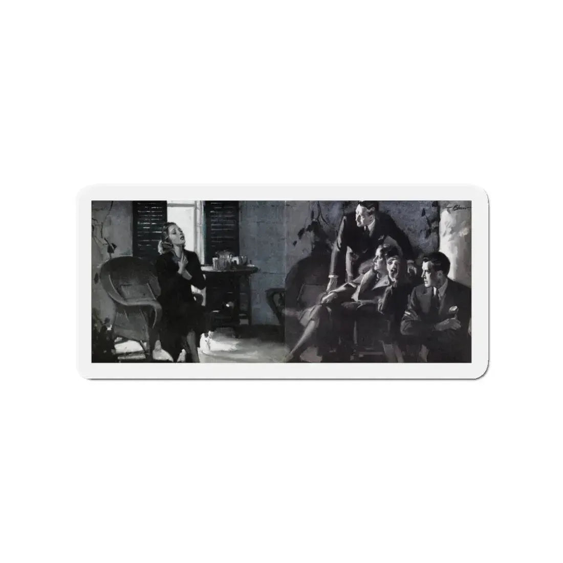 Other Kinds of Christmas (3), Rebook, January 1938 (Magazine Illustration) Refrigerator Magnet - The Sticker Space