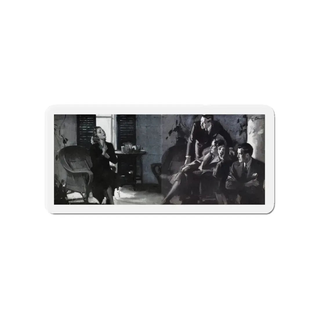 Other Kinds of Christmas (3), Rebook, January 1938 (Magazine Illustration) Refrigerator Magnet - The Sticker Space