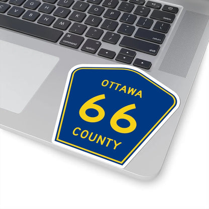 Ottawa County 66 (Ohio) (Road Sign) STICKER Vinyl Kiss-Cut Decal - The Sticker Space
