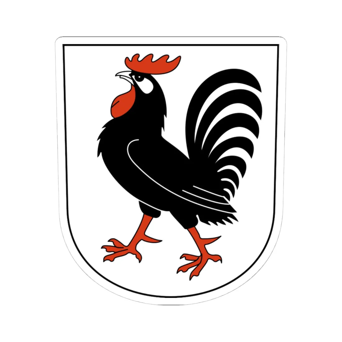 Ottenbach-blazon (Switzerland) (Coat of Arms) STICKER Vinyl Kiss-Cut Decal 4 Inch White - The Sticker Space