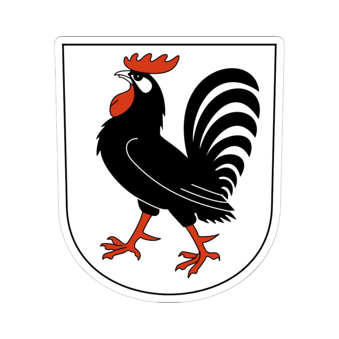 Ottenbach-blazon (Switzerland) (Coat of Arms) STICKER Vinyl Kiss-Cut Decal 6 Inch White - The Sticker Space