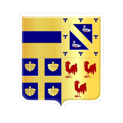 Ottignies-Louvain-la-Neuve wapen (Belgium) (Coat of Arms) STICKER Vinyl Kiss-Cut Decal 4 Inch White - The Sticker Space