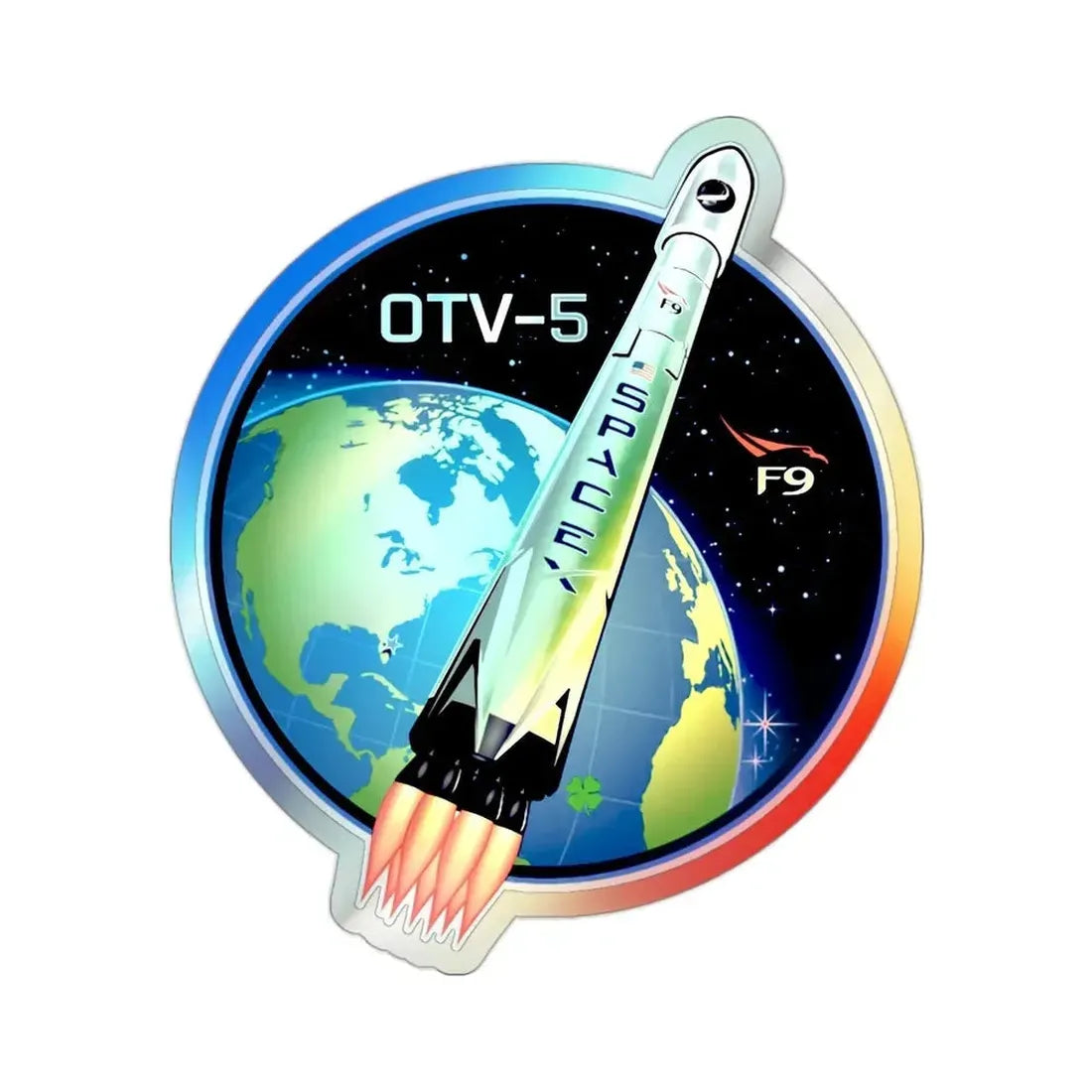 OTV-5 (SpaceX) Holographic STICKER Die-Cut Vinyl Decal 2 Inch Holographic - The Sticker Space