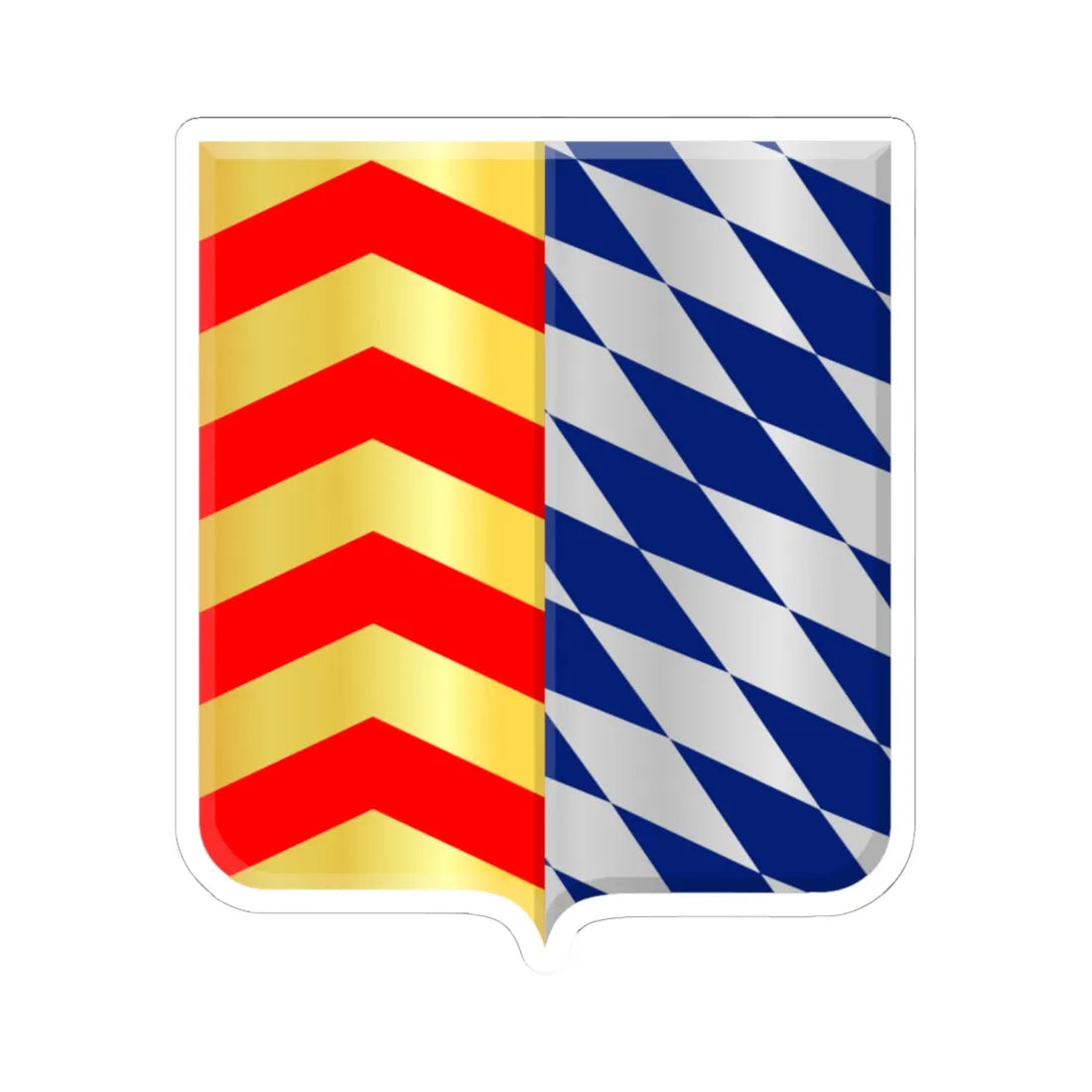 Oud-Beijerland wapen 1816 (Netherlands) (Coat of Arms) STICKER Vinyl Kiss-Cut Decal 6 Inch White - The Sticker Space