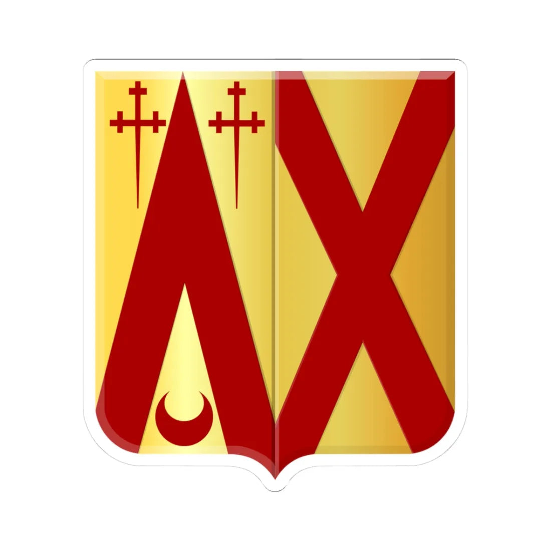 Oud-heverlee wapen (Belgium) (Coat of Arms) STICKER Vinyl Kiss-Cut Decal 3 Inch White - The Sticker Space