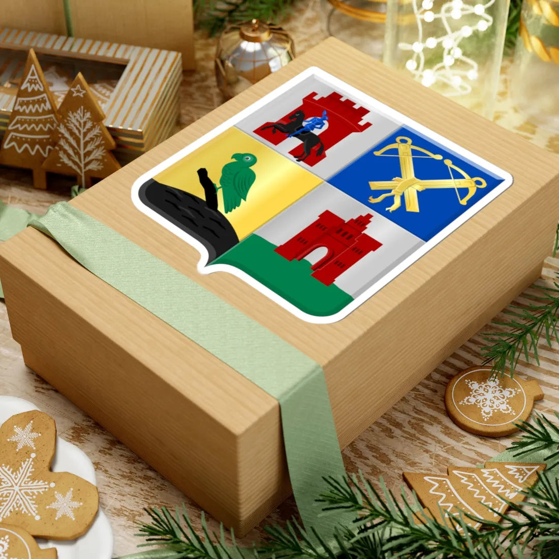 Ouddorp wapen (Netherlands) (Coat of Arms) STICKER Vinyl Kiss-Cut Decal - The Sticker Space