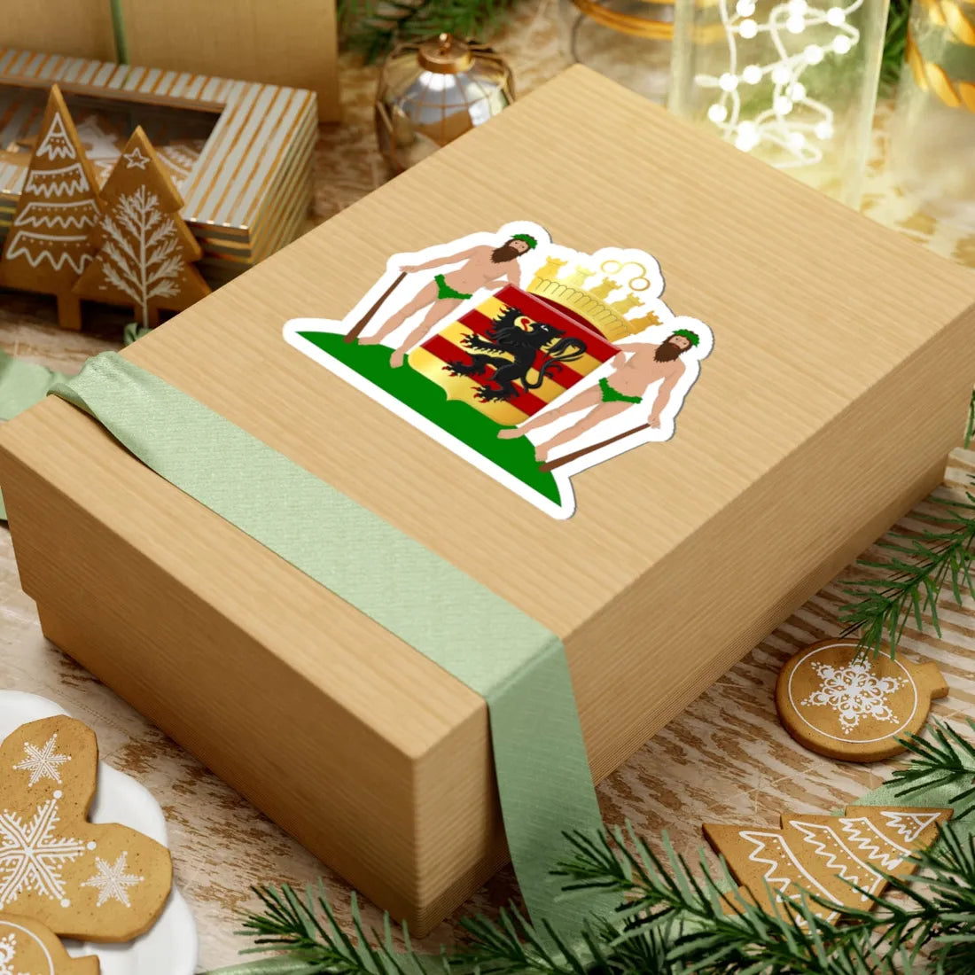 Oudenaarde wapen (Belgium) (Coat of Arms) STICKER Vinyl Kiss-Cut Decal - The Sticker Space