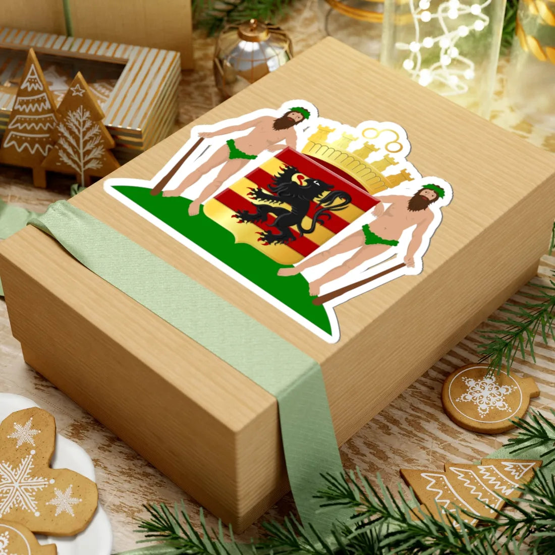 Oudenaarde wapen (Belgium) (Coat of Arms) STICKER Vinyl Kiss-Cut Decal - The Sticker Space