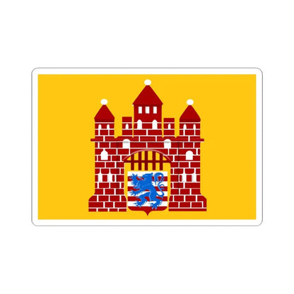 Oudenburg vlag (Belgium) STICKER Vinyl Kiss-Cut Decal 3 Inch White - The Sticker Space