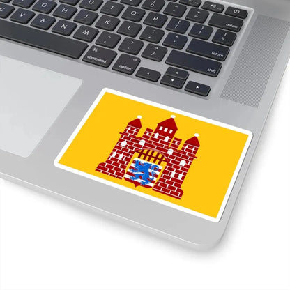 Oudenburg vlag (Belgium) STICKER Vinyl Kiss-Cut Decal - The Sticker Space