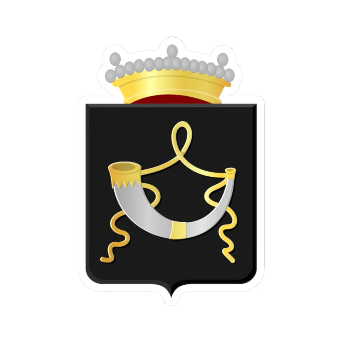 Oudenhoorn wapen (Netherlands) (Coat of Arms) STICKER Vinyl Kiss-Cut Decal 2 Inch White - The Sticker Space