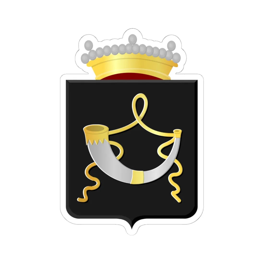 Oudenhoorn wapen (Netherlands) (Coat of Arms) STICKER Vinyl Kiss-Cut Decal 6 Inch White - The Sticker Space