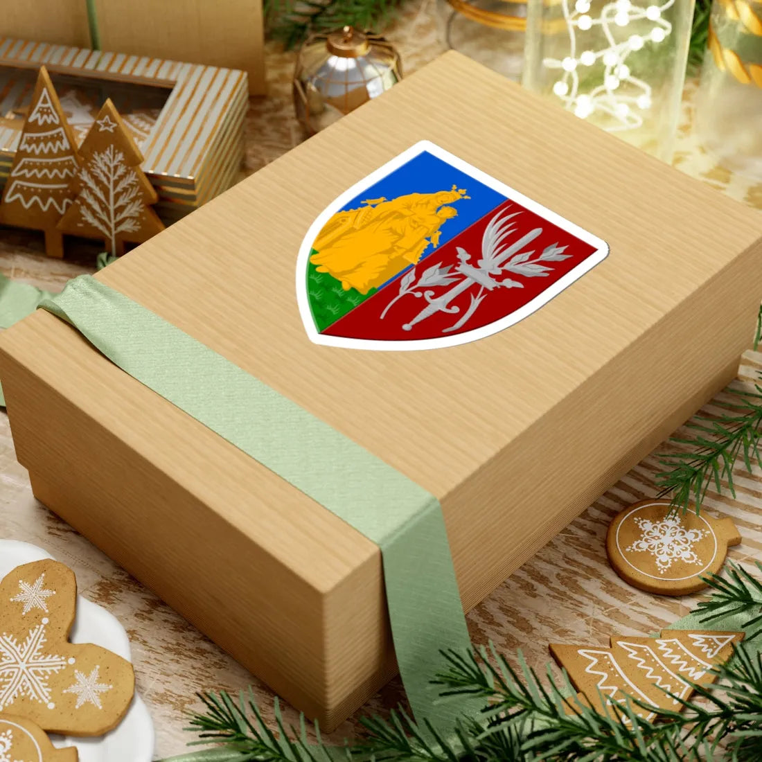 Oudergem wapen (Belgium) (Coat of Arms) STICKER Vinyl Kiss-Cut Decal - The Sticker Space