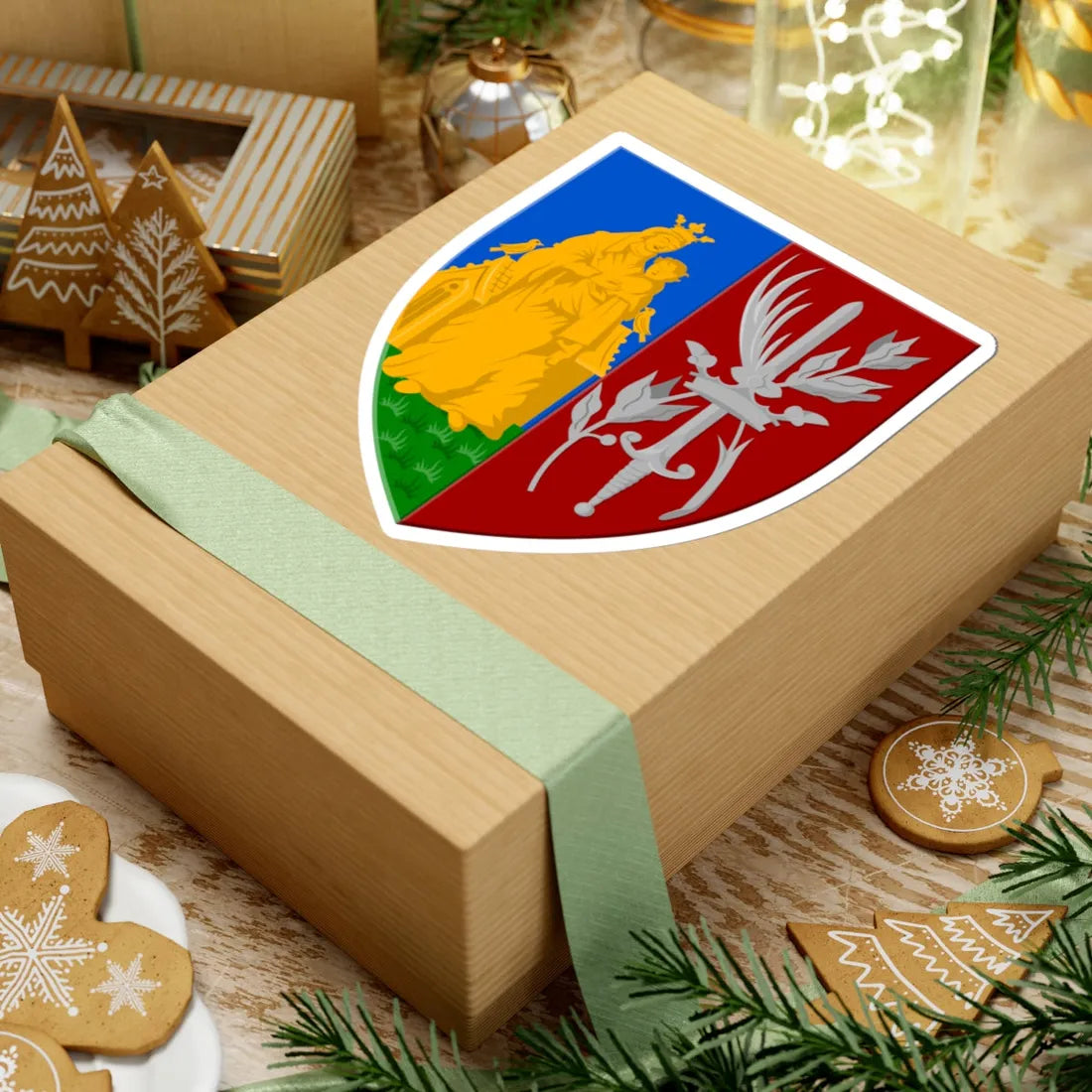 Oudergem wapen (Belgium) (Coat of Arms) STICKER Vinyl Kiss-Cut Decal - The Sticker Space