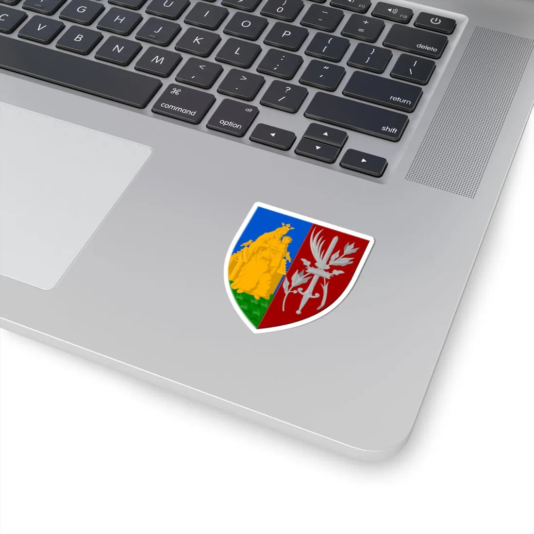 Oudergem wapen (Belgium) (Coat of Arms) STICKER Vinyl Kiss-Cut Decal - The Sticker Space