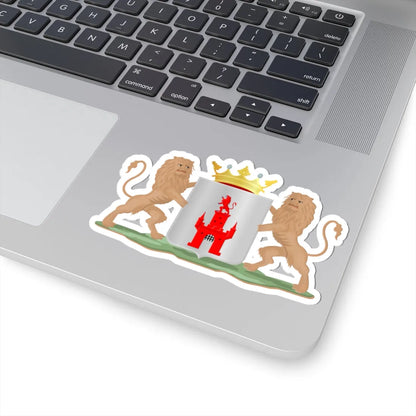 Oudewater wapen (Netherlands) (Coat of Arms) STICKER Vinyl Kiss-Cut Decal - The Sticker Space