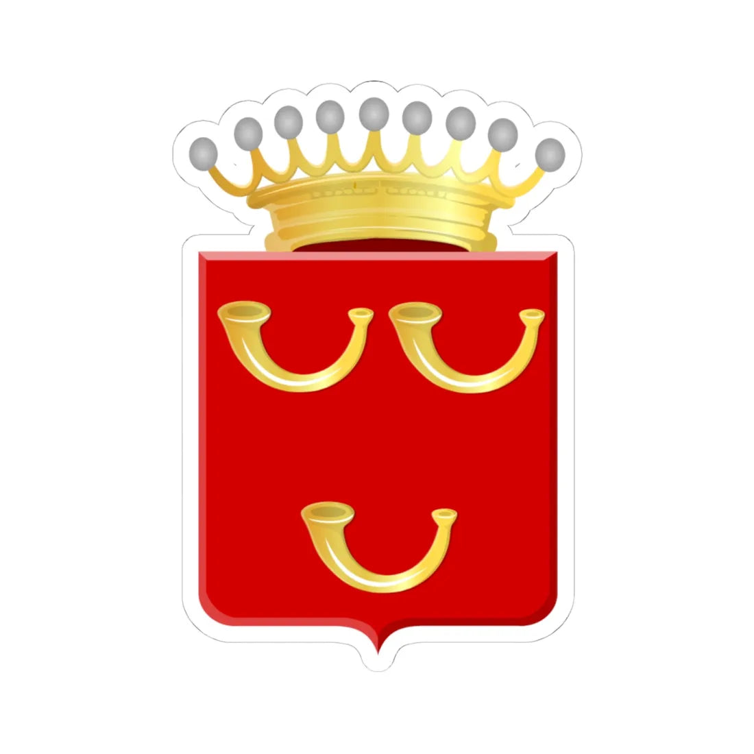 Oudshoorn wapen (Netherlands) (Coat of Arms) STICKER Vinyl Kiss-Cut Decal 4 Inch White - The Sticker Space