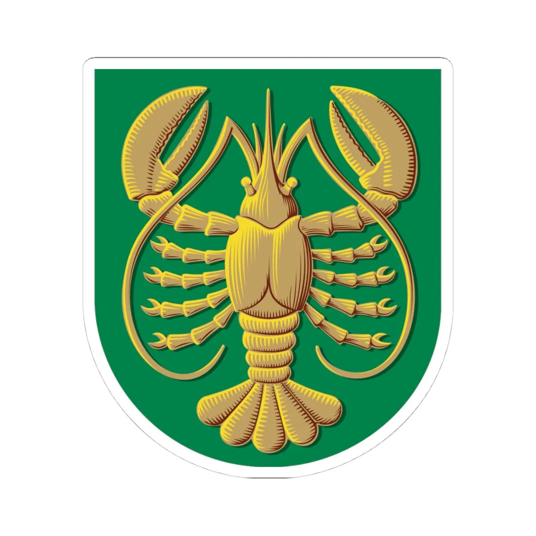 Oulainen.vaakuna (Finland) (Coat of Arms) STICKER Vinyl Kiss-Cut Decal 4 Inch White - The Sticker Space