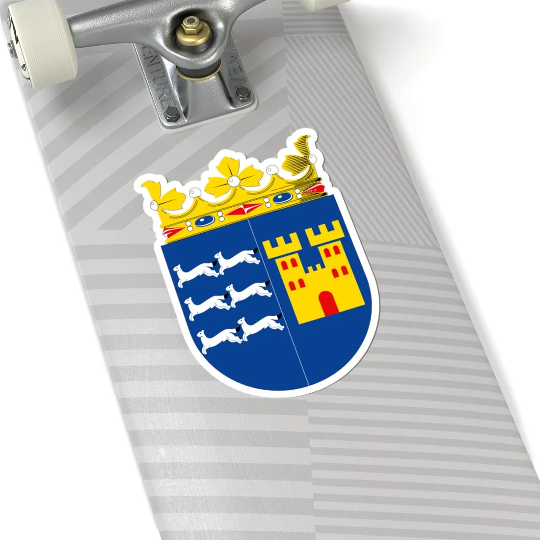 Oulun läänin vaakuna (Finland) (Coat of Arms) STICKER Vinyl Kiss-Cut Decal - The Sticker Space