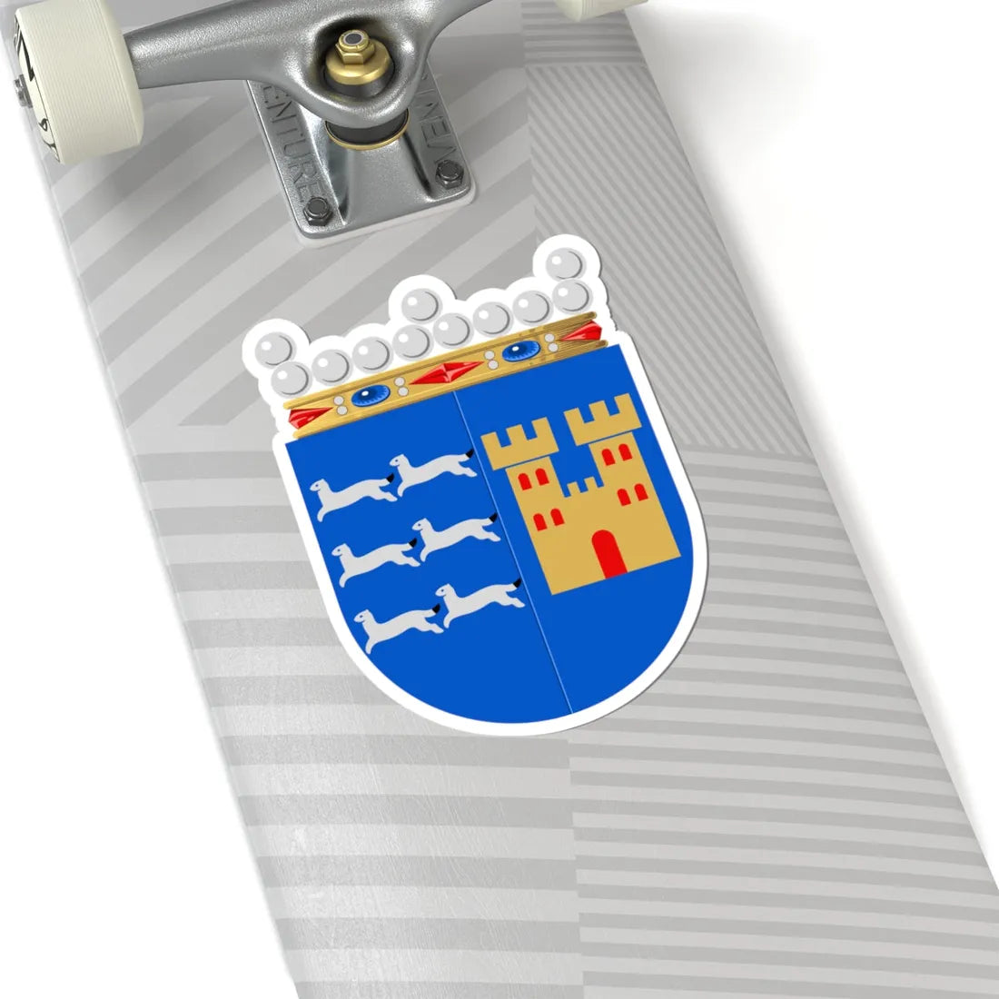 Oulun lääni.vaakuna.old (Finland) (Coat of Arms) STICKER Vinyl Kiss-Cut Decal - The Sticker Space