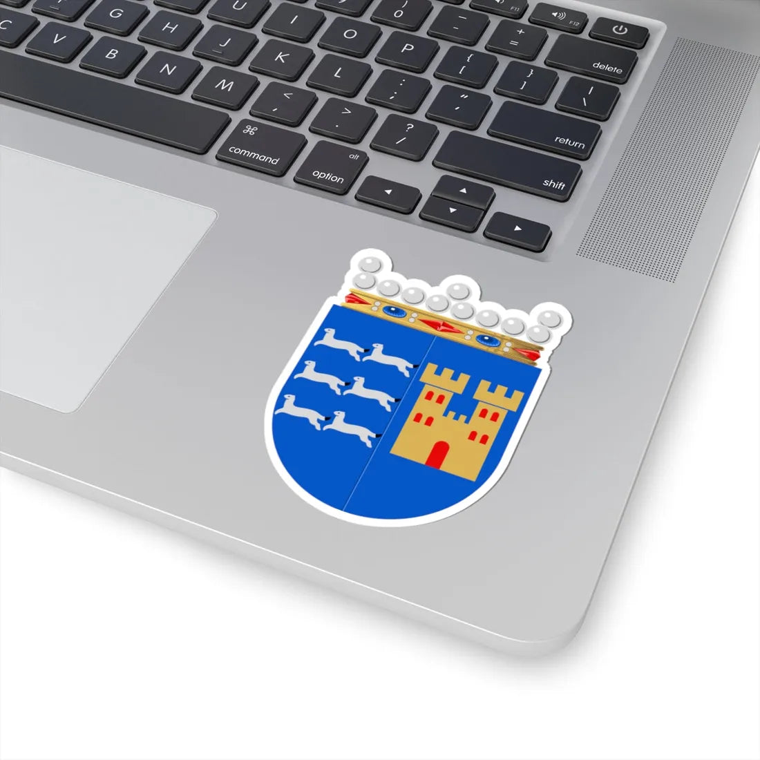 Oulun lääni.vaakuna.old (Finland) (Coat of Arms) STICKER Vinyl Kiss-Cut Decal - The Sticker Space