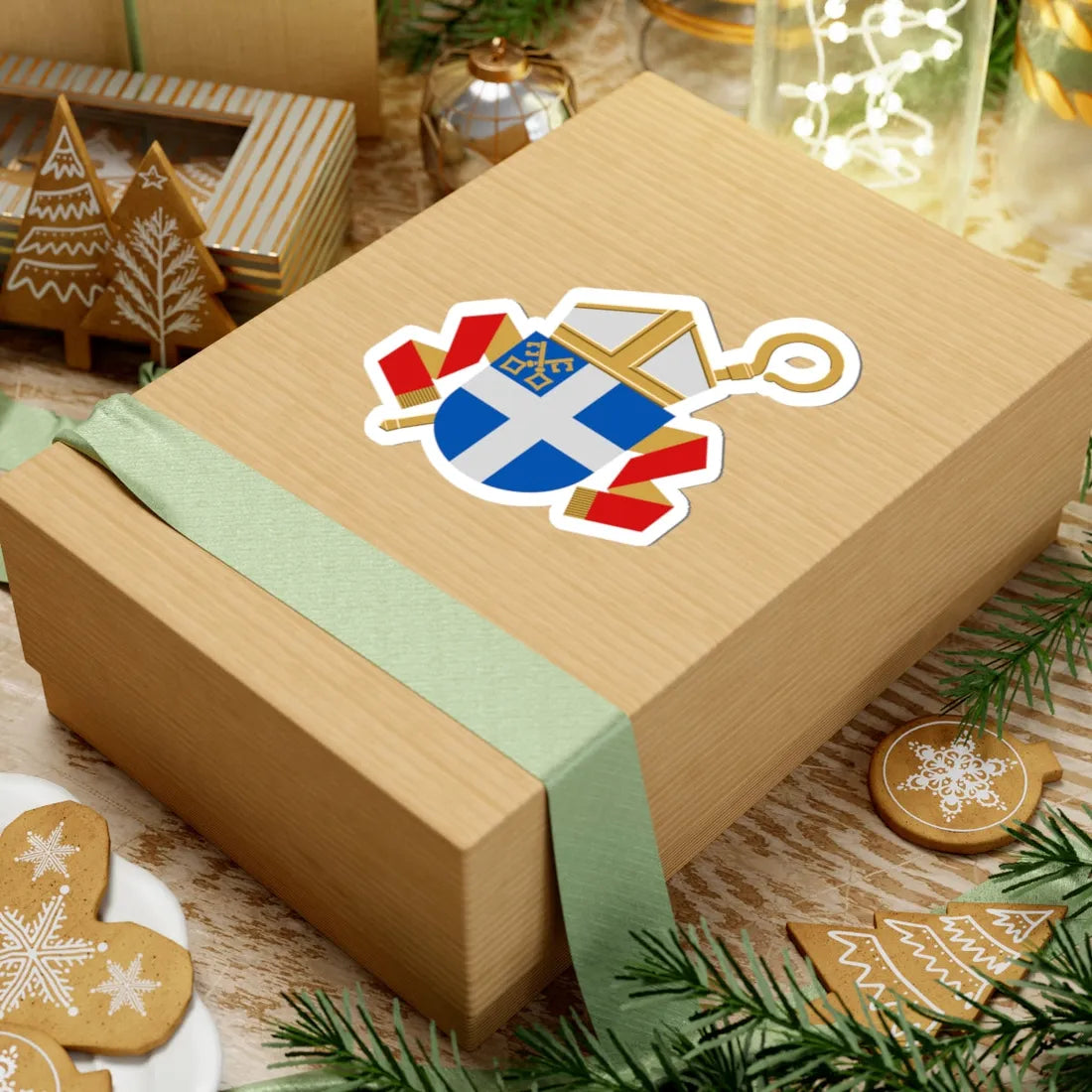 Oulun piispan vaakuna (Finland) (Coat of Arms) STICKER Vinyl Kiss-Cut Decal - The Sticker Space