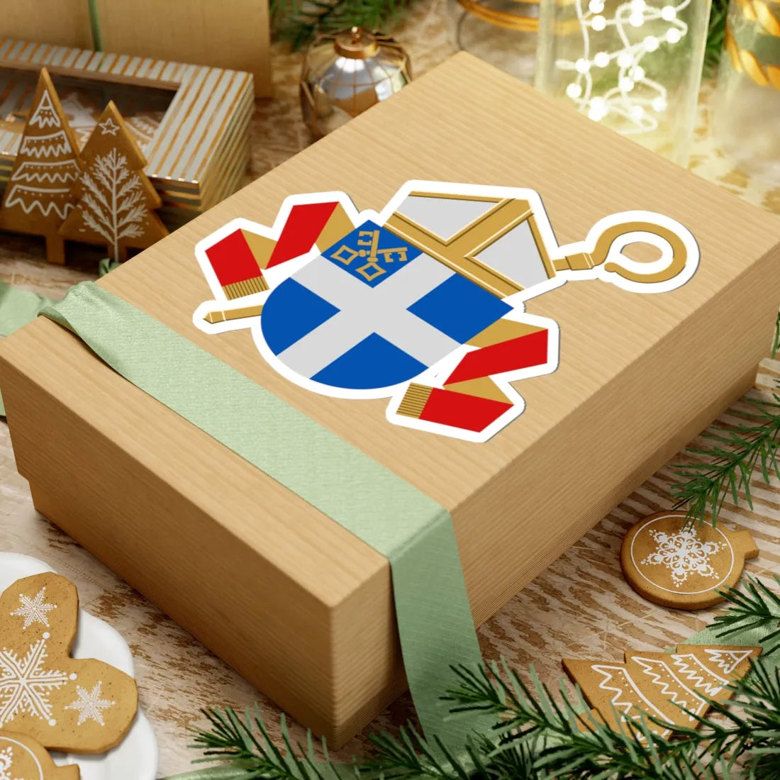 Oulun piispan vaakuna (Finland) (Coat of Arms) STICKER Vinyl Kiss-Cut Decal - The Sticker Space