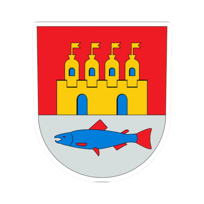 Oulu.vaakuna (Finland) (Coat of Arms) STICKER Vinyl Kiss-Cut Decal 2 Inch White - The Sticker Space