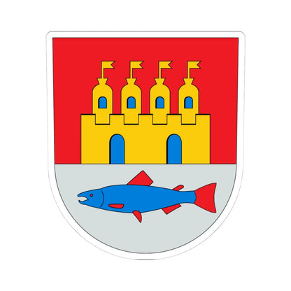 Oulu.vaakuna (Finland) (Coat of Arms) STICKER Vinyl Kiss-Cut Decal 4 Inch White - The Sticker Space