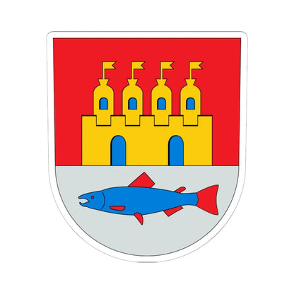 Oulu.vaakuna (Finland) (Coat of Arms) STICKER Vinyl Kiss-Cut Decal 6 Inch White - The Sticker Space