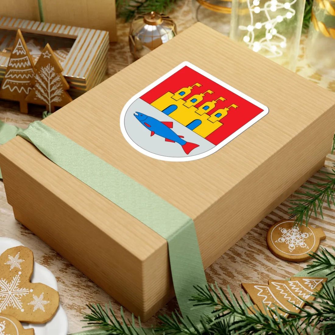 Oulu.vaakuna (Finland) (Coat of Arms) STICKER Vinyl Kiss-Cut Decal - The Sticker Space