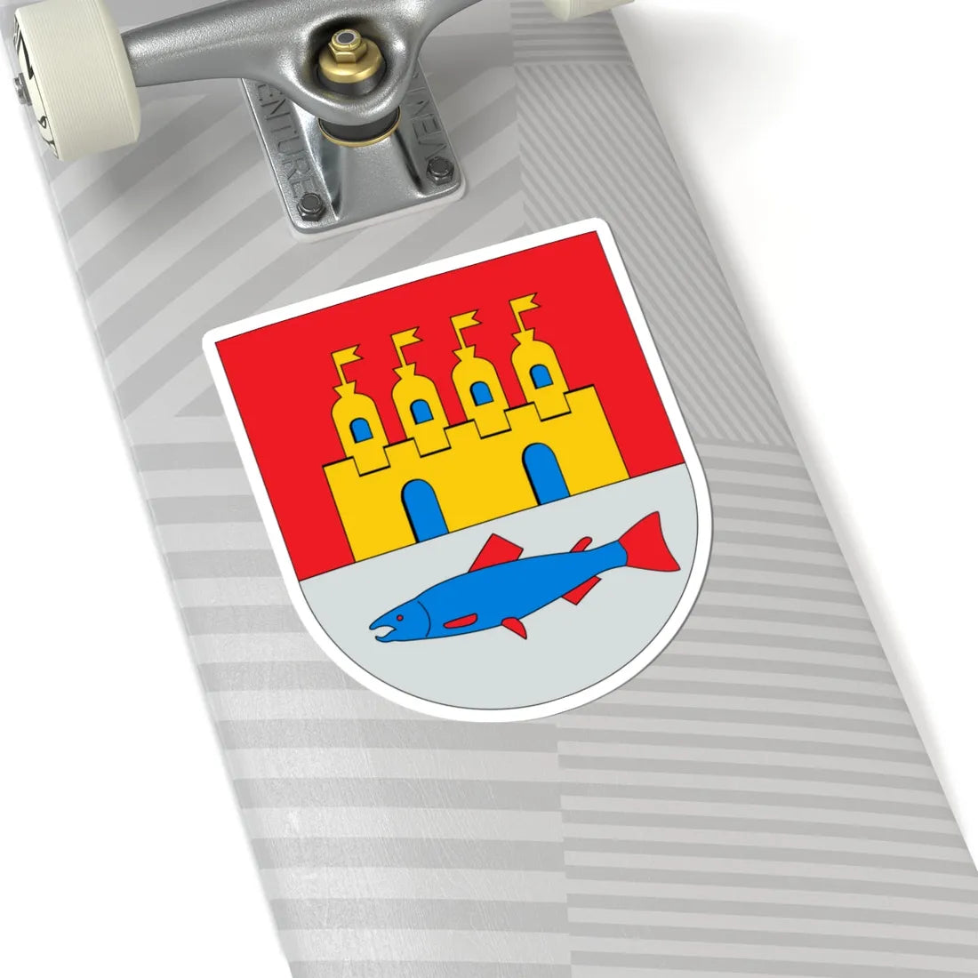 Oulu.vaakuna (Finland) (Coat of Arms) STICKER Vinyl Kiss-Cut Decal - The Sticker Space