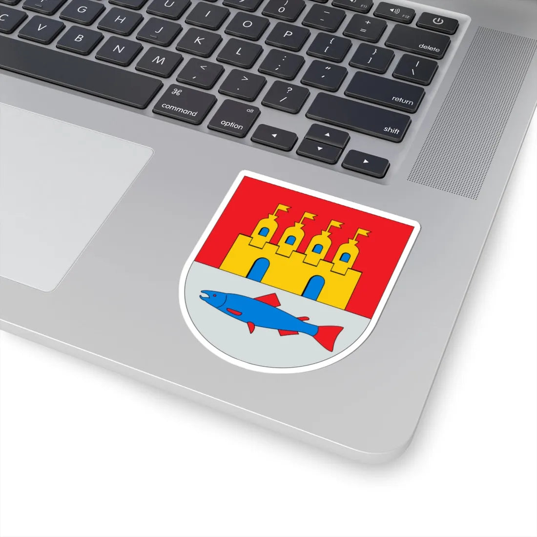 Oulu.vaakuna (Finland) (Coat of Arms) STICKER Vinyl Kiss-Cut Decal - The Sticker Space