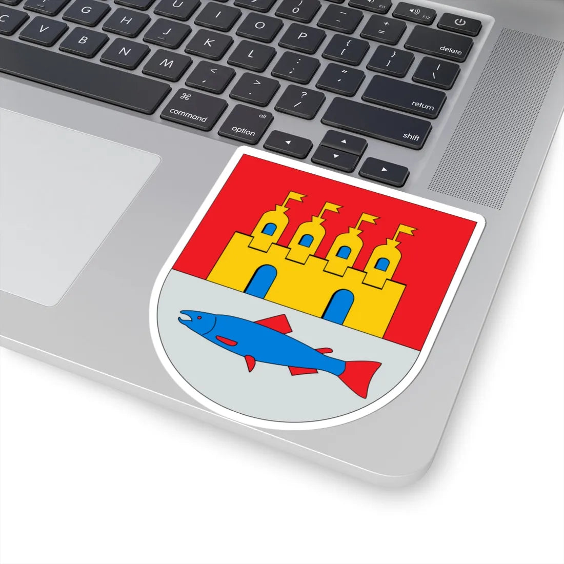 Oulu.vaakuna (Finland) (Coat of Arms) STICKER Vinyl Kiss-Cut Decal - The Sticker Space