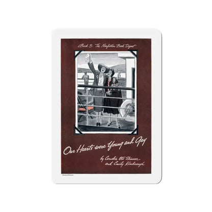 Our Hearts were Young and Gay, Cosmopolitan, August 1942 (Magazine Illustration) Refrigerator Magnet 3 Inch - The Sticker Space