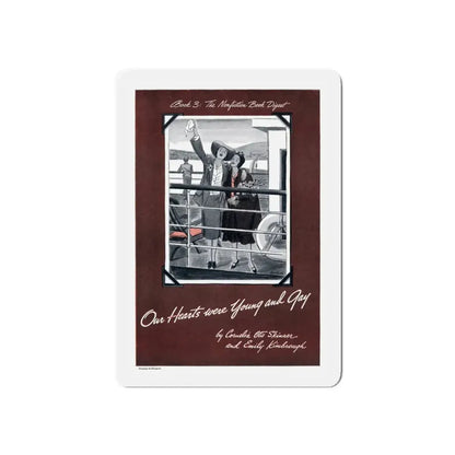 Our Hearts were Young and Gay, Cosmopolitan, August 1942 (Magazine Illustration) Refrigerator Magnet 6 Inch - The Sticker Space