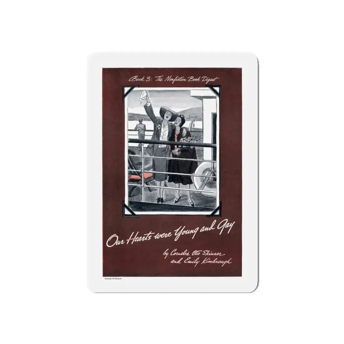 Our Hearts were Young and Gay, Cosmopolitan, August 1942 (Magazine Illustration) Refrigerator Magnet - The Sticker Space