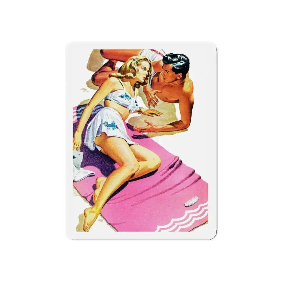 Our Moment is Swift (Pt. 1 of 3), Cosmopolitan, May 1944 (Magazine Illustration) Refrigerator Magnet 5 Inch - The Sticker Space
