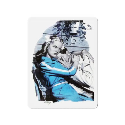 Our Moment is Swift (Pt. 2 of 3), Cosmopolitan, June 1944 (Magazine Illustration) Refrigerator Magnet 3 Inch - The Sticker Space