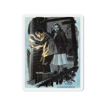 Our Moment is Swift (Pt. 3 of 3), Cosmopolitan, July 1944 (Magazine Illustration) Refrigerator Magnet 2 Inch - The Sticker Space