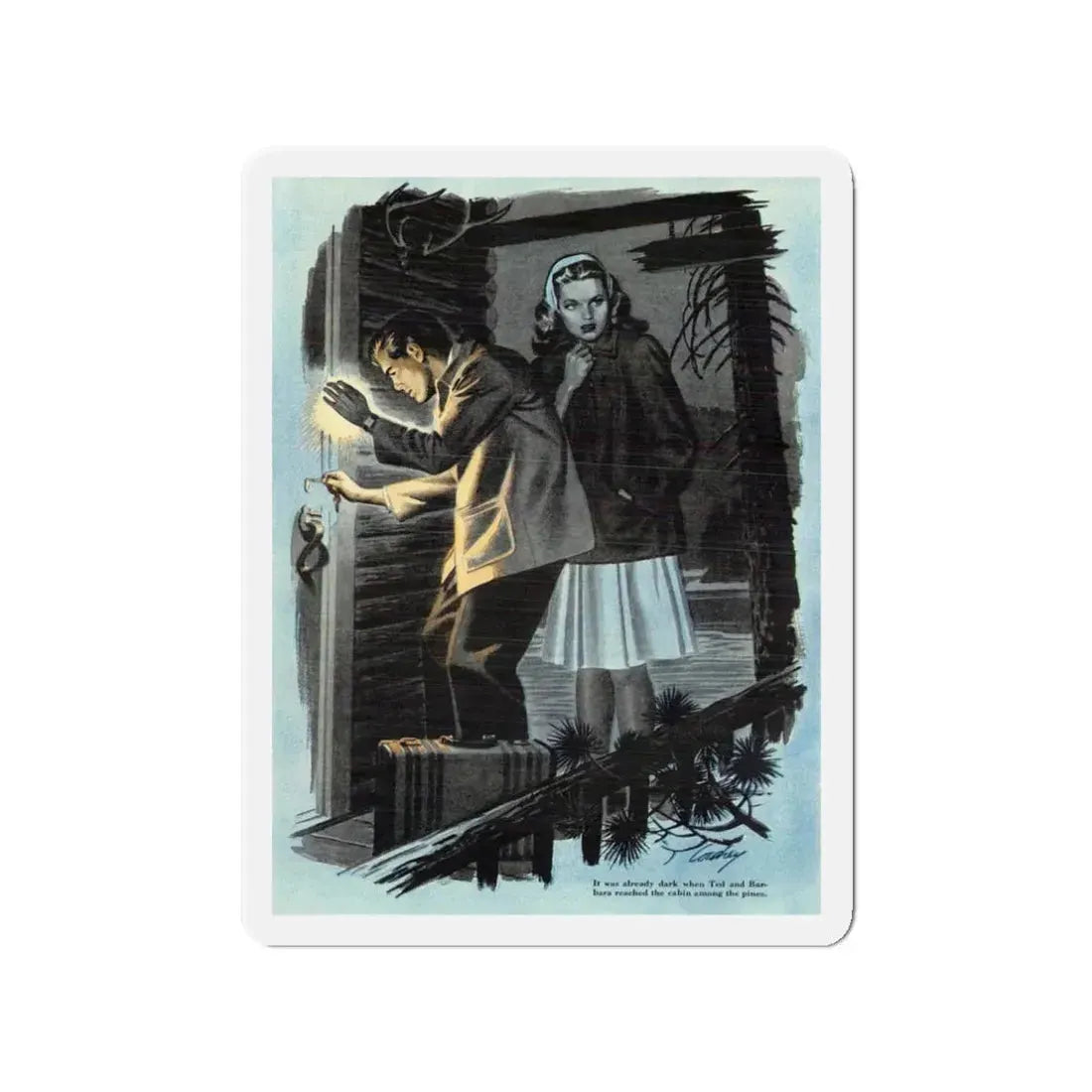 Our Moment is Swift (Pt. 3 of 3), Cosmopolitan, July 1944 (Magazine Illustration) Refrigerator Magnet - The Sticker Space