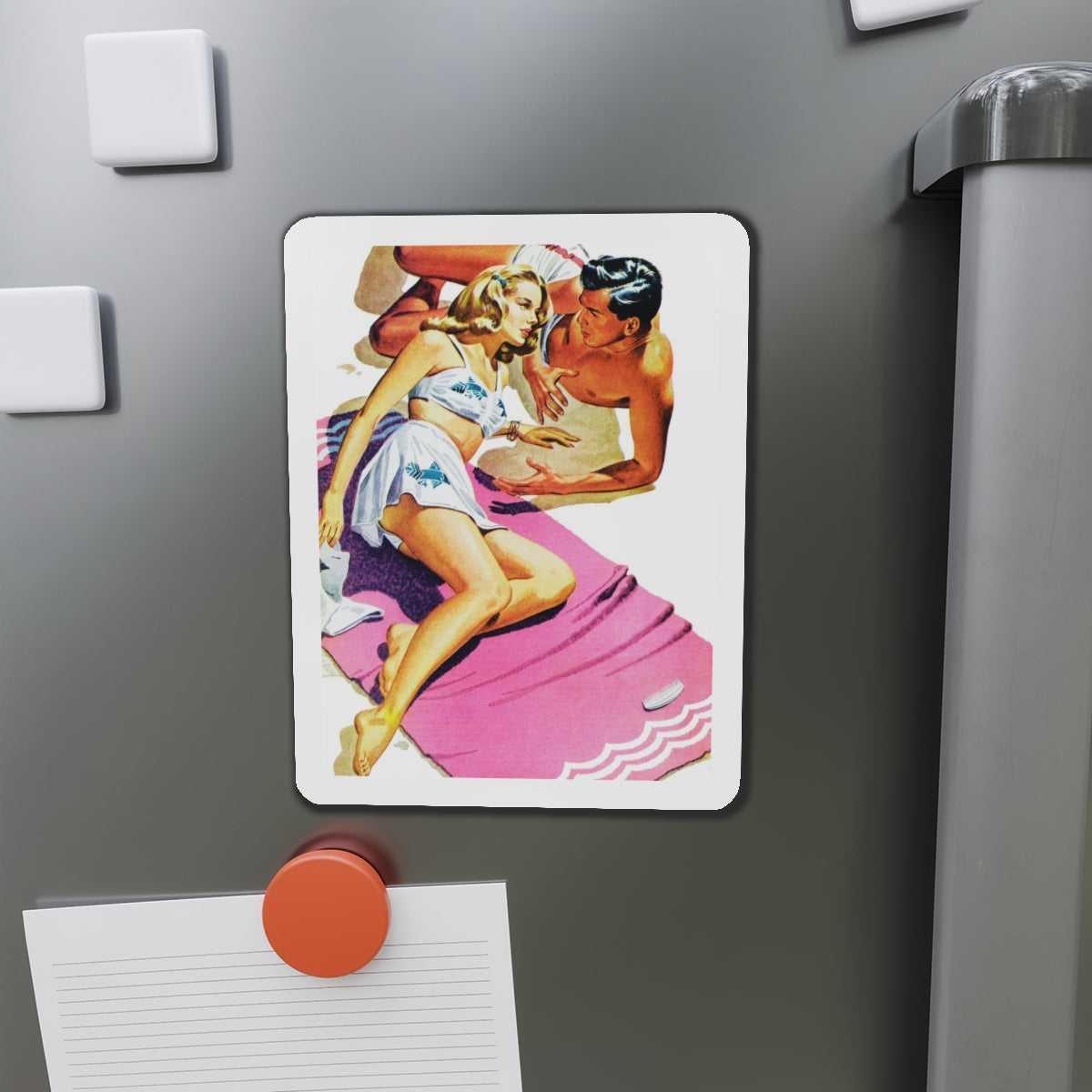 Our Moment is Swift (Pt. 1 of 3), Cosmopolitan, May 1944 (Magazine Illustration) Refrigerator Magnet-The Sticker Space