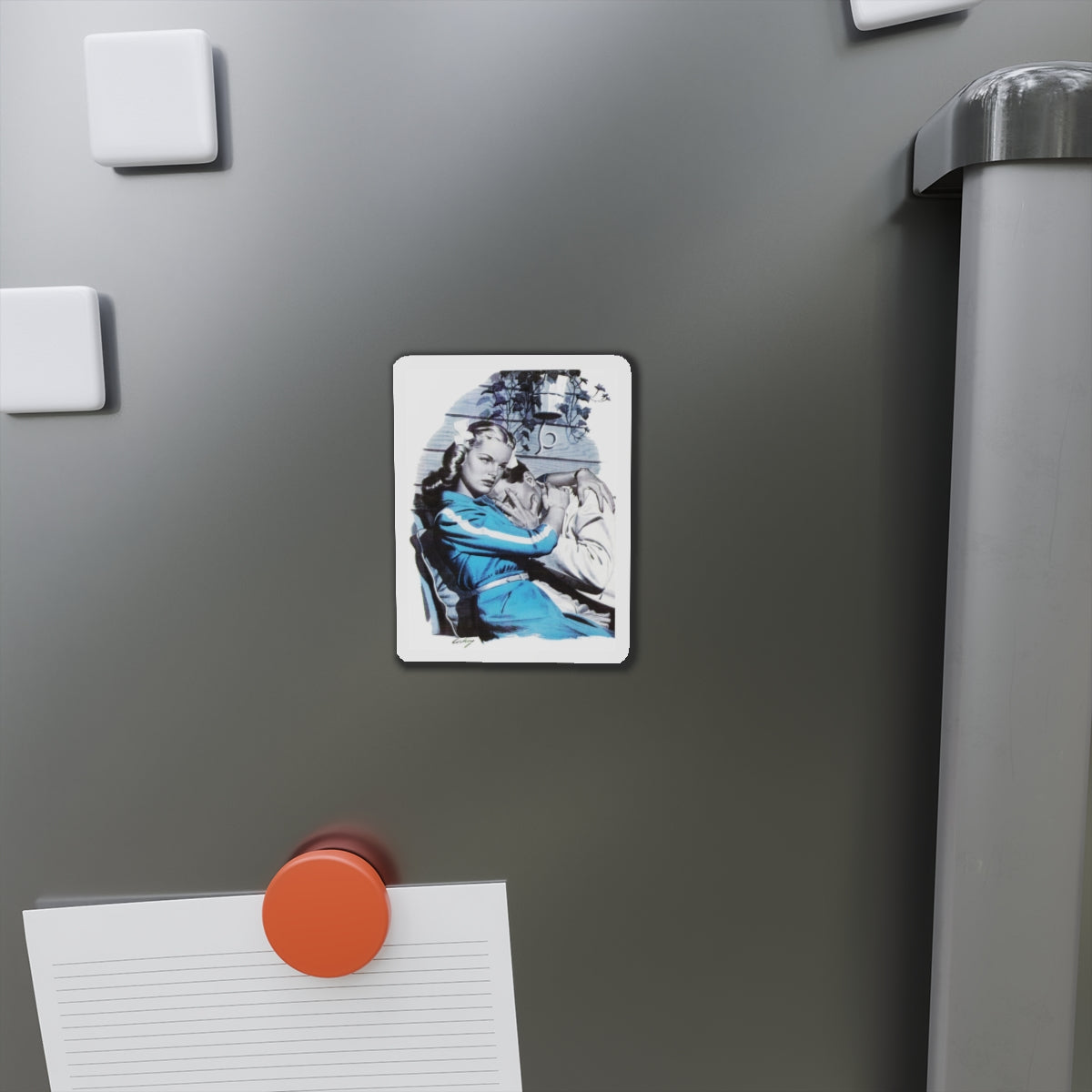 Our Moment is Swift (Pt. 2 of 3), Cosmopolitan, June 1944 (Magazine Illustration) Refrigerator Magnet-The Sticker Space