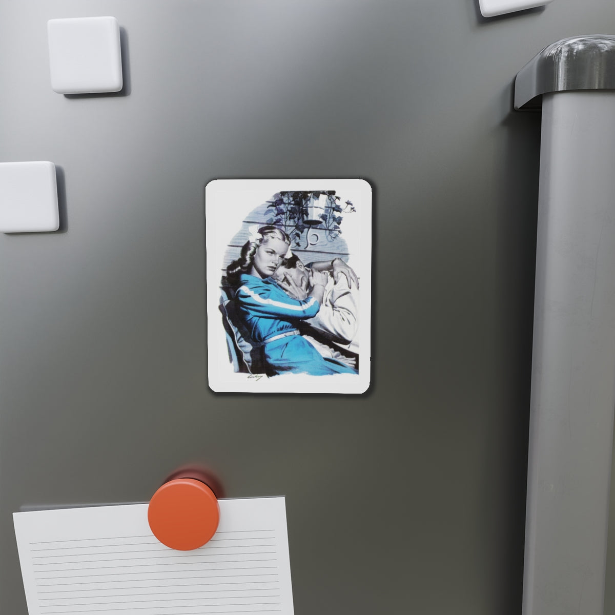 Our Moment is Swift (Pt. 2 of 3), Cosmopolitan, June 1944 (Magazine Illustration) Refrigerator Magnet-The Sticker Space