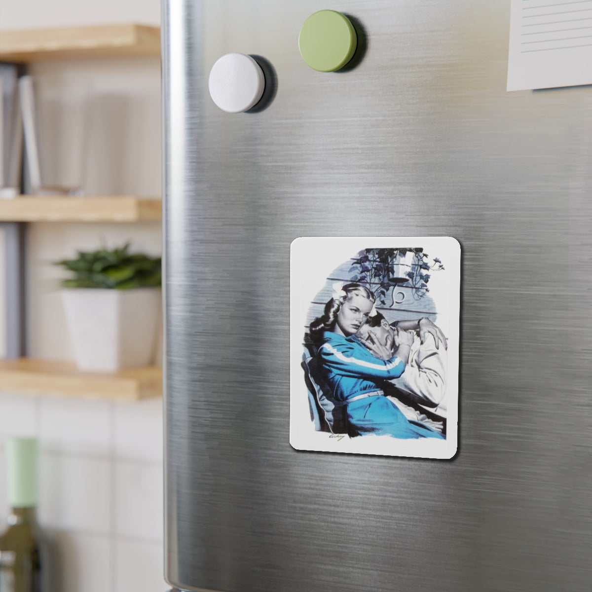 Our Moment is Swift (Pt. 2 of 3), Cosmopolitan, June 1944 (Magazine Illustration) Refrigerator Magnet-The Sticker Space