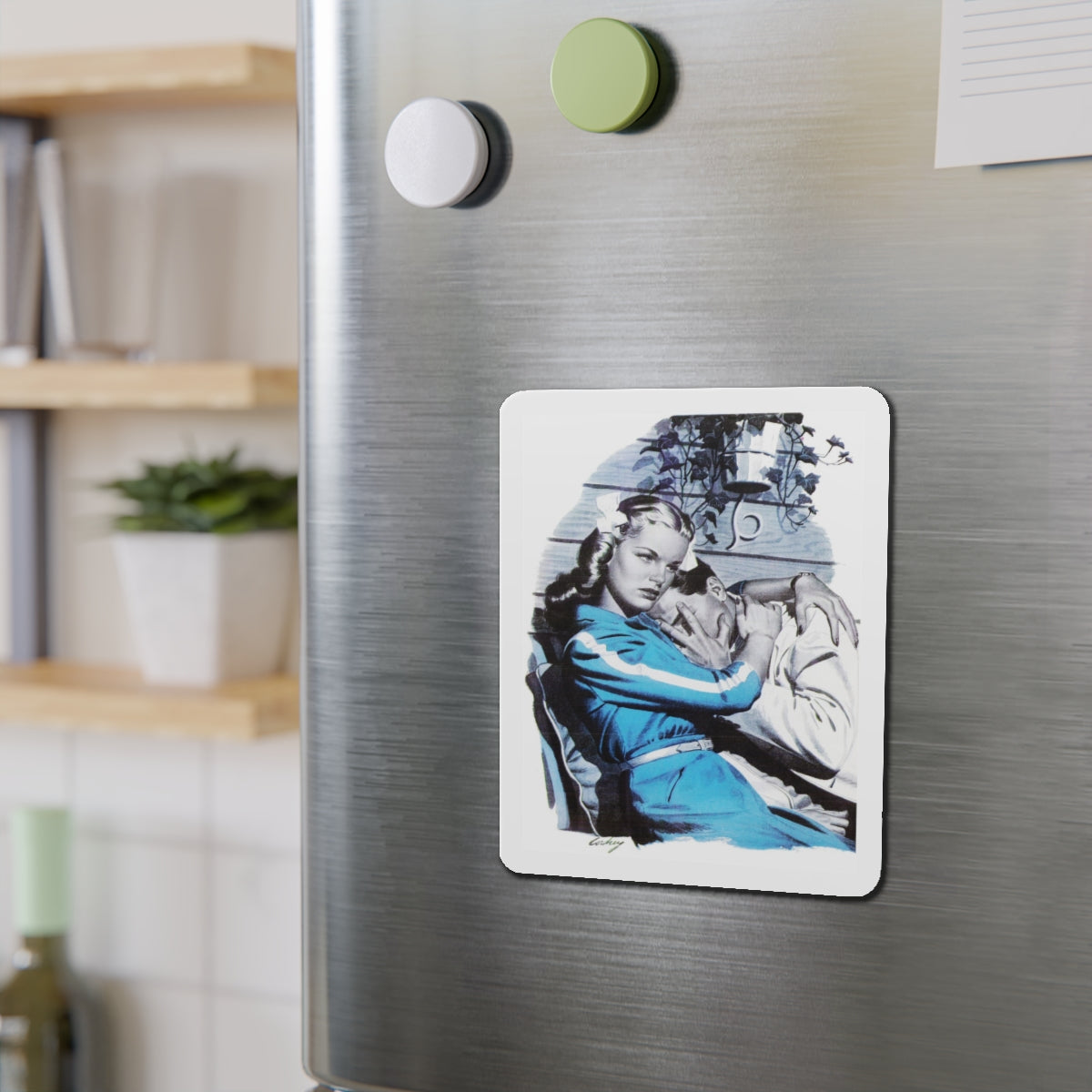 Our Moment is Swift (Pt. 2 of 3), Cosmopolitan, June 1944 (Magazine Illustration) Refrigerator Magnet-The Sticker Space