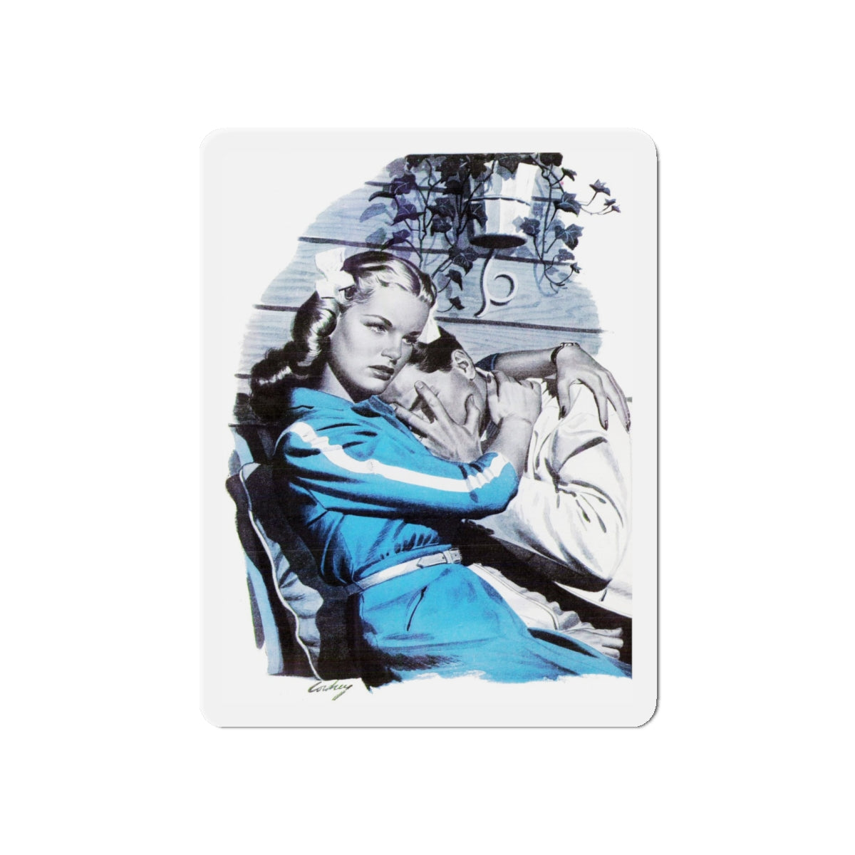 Our Moment is Swift (Pt. 2 of 3), Cosmopolitan, June 1944 (Magazine Illustration) Refrigerator Magnet-6 × 6"-The Sticker Space