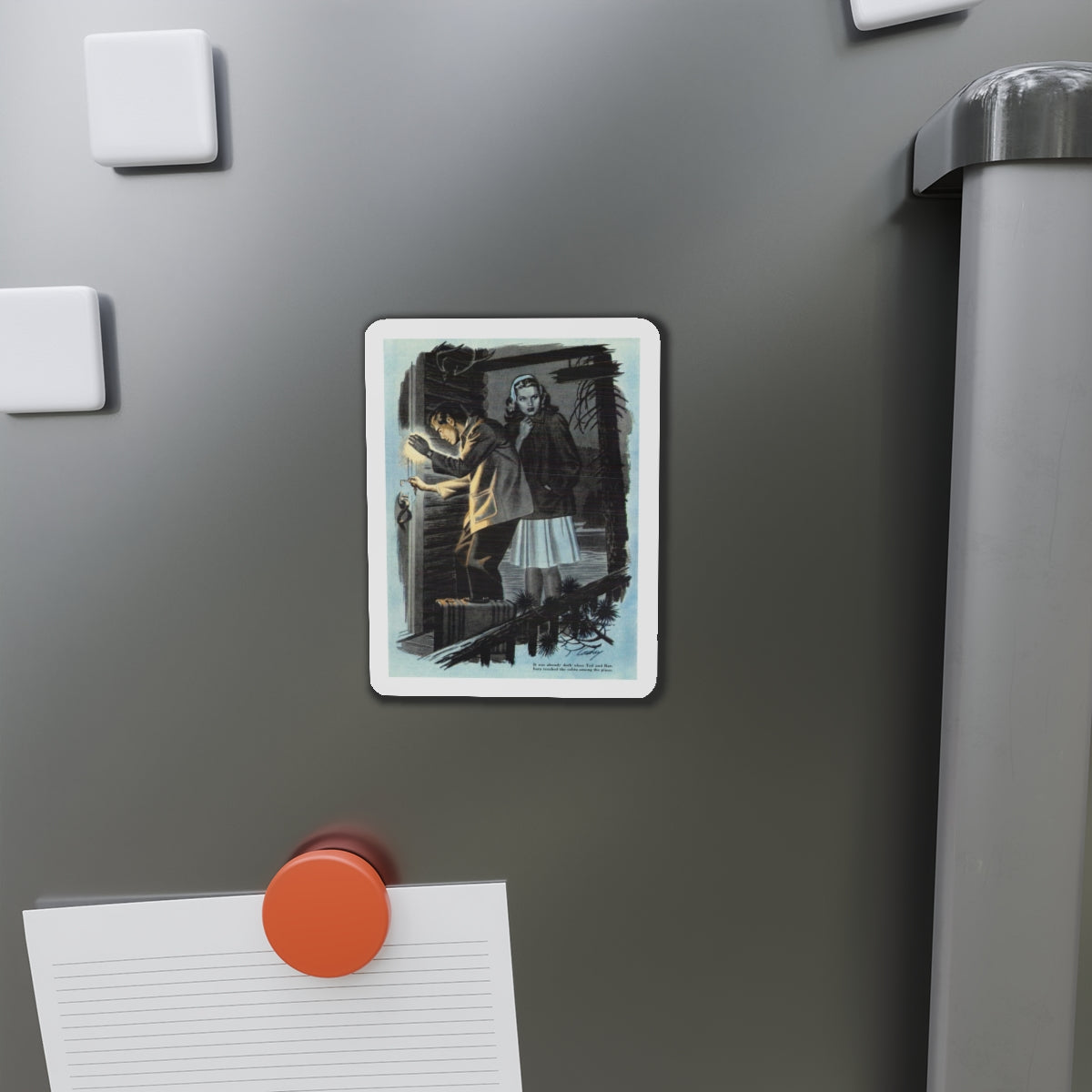 Our Moment is Swift (Pt. 3 of 3), Cosmopolitan, July 1944 (Magazine Illustration) Refrigerator Magnet-The Sticker Space