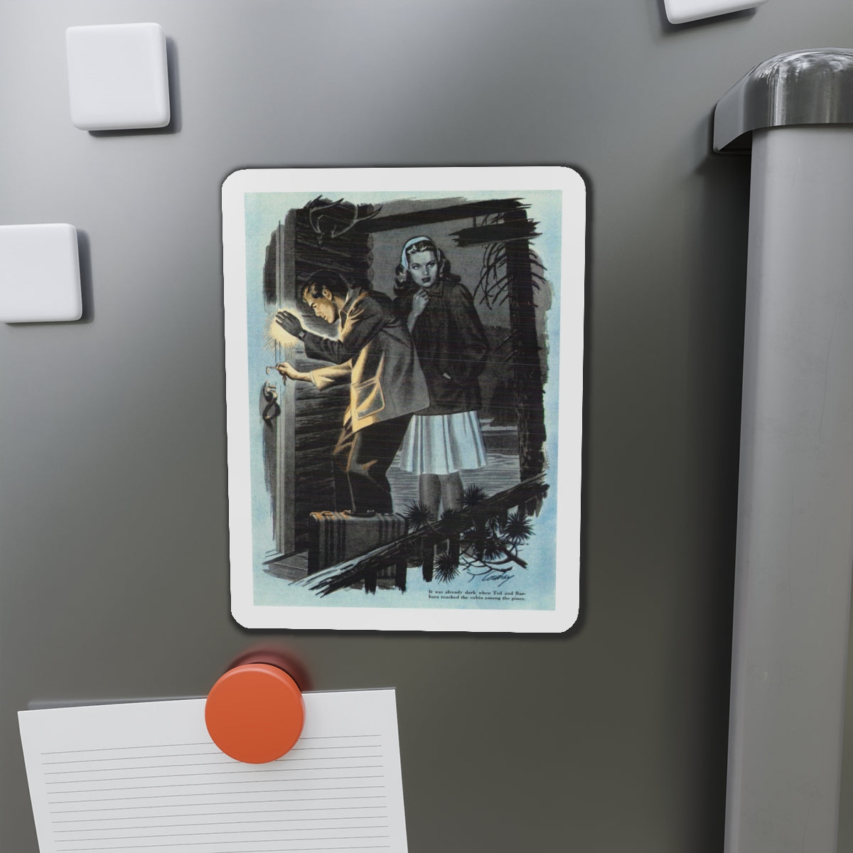 Our Moment is Swift (Pt. 3 of 3), Cosmopolitan, July 1944 (Magazine Illustration) Refrigerator Magnet-The Sticker Space